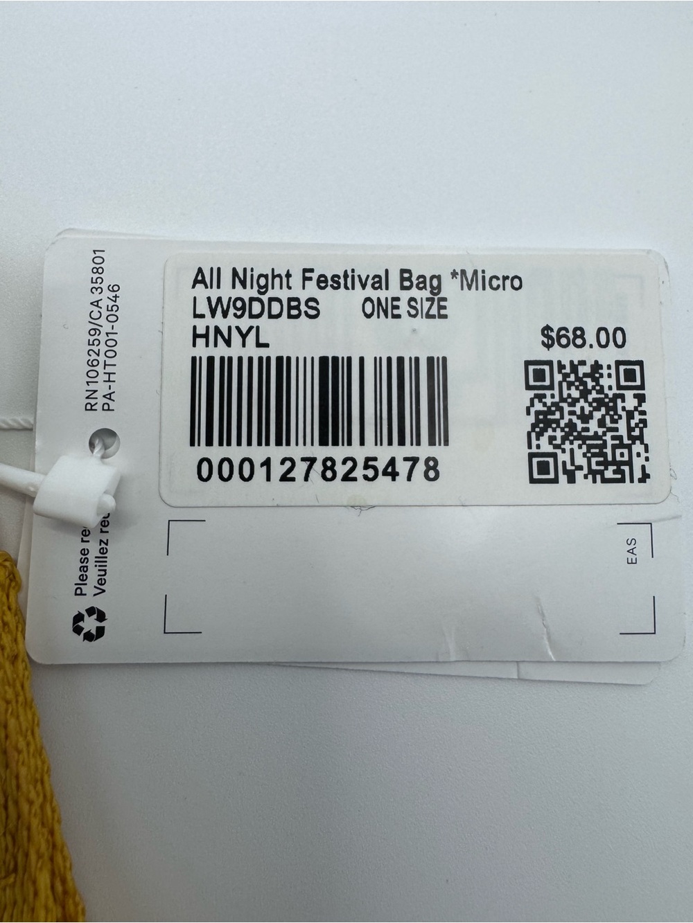 Lululemon All Night Festival Bag *Micro - Picture 7 of 12